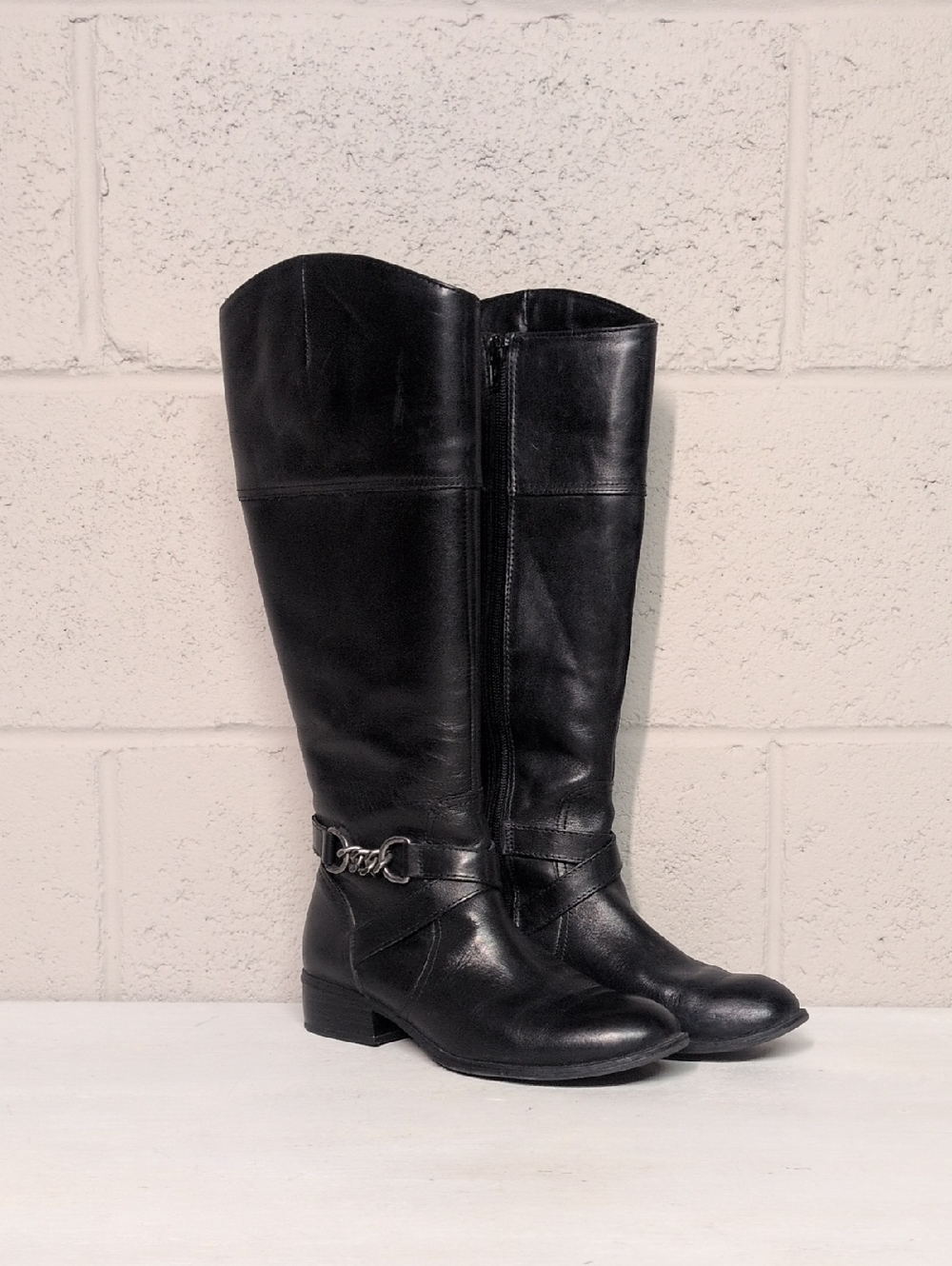Lauren Ralph Lauren Menna Black Leather Tall Riding Boots Size 6B, Equestrian - Picture 10 of 10
